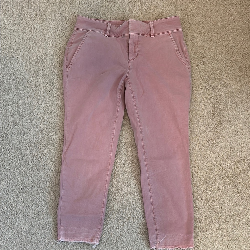 LOFT Pink Ankle Cropped Jeans